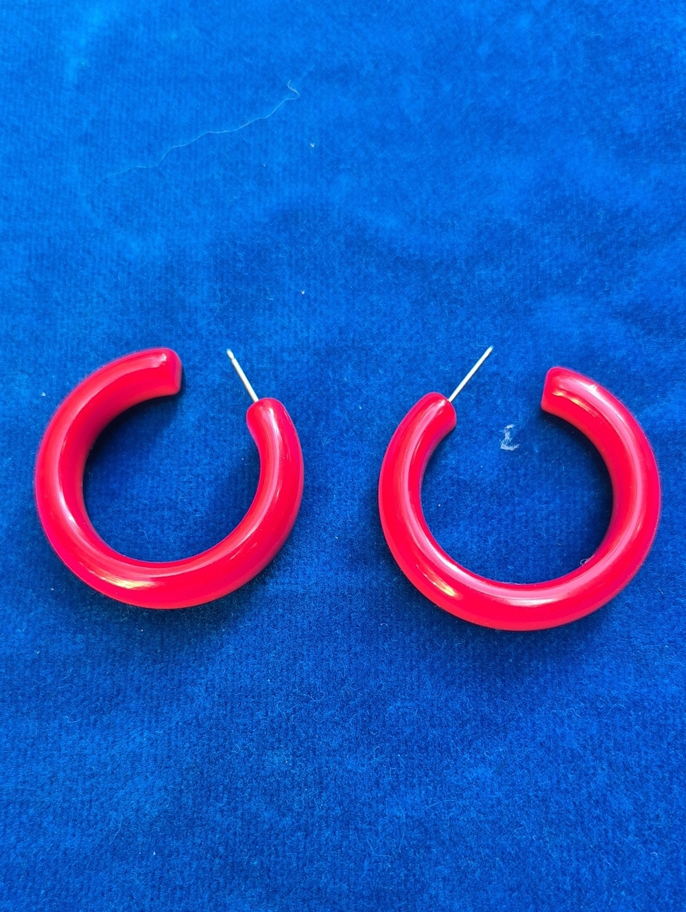Red and black Hoop Earrings